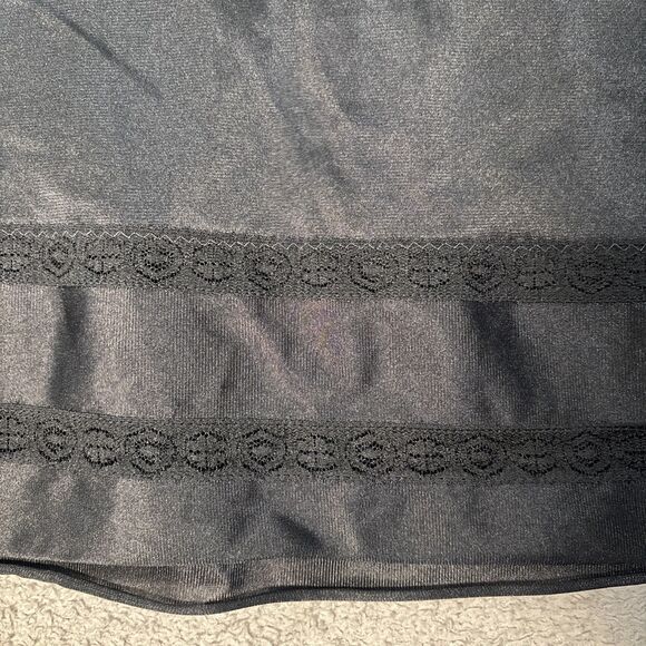 Vintage Sears XXS The Doesn’t Slip Black Camisole Midi Negligee Goth Romantic - Picture 6 of 16